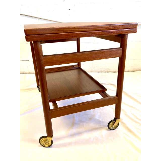 Jason Møbler Danish Mid 20th Century Teak Cocktail Cart by Kurt Ostervig for Jason Mobler For Sale - Image 4 of 11