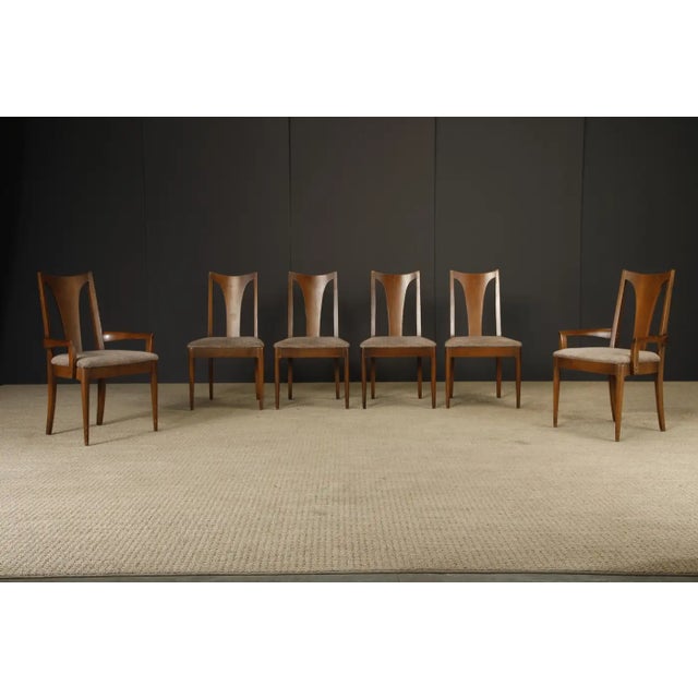 Mid-Century Modern Set of 6 Broyhill Premier 'Brasilia' Model #6140 Dining Chairs, 1960s, Signed For Sale - Image 3 of 17