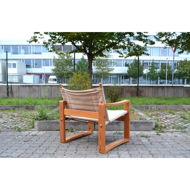 Scandinavian Pine Safari Chair by Børge Jensen for Bernstorffsminde Møbelfabrik, 1960s For Sale - Image 13 of 18