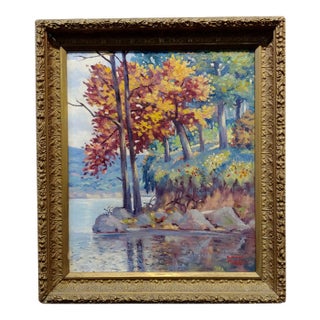 Simon Michael -Bent of the Brazos,Texas State Park C.1942 -Oil Painting For Sale