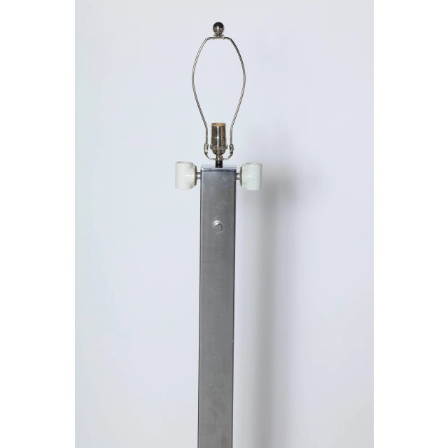 1970s George Kovacs International Style Chromed and Black Steel Five Socket Floor Lamp For Sale - Image 6 of 9