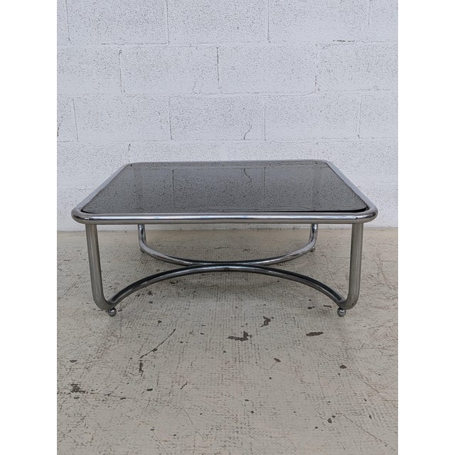Poltronova Locus Solus Coffee Table in Chromed Steel and Glass by Gae Aulenti for Poltronova, 1960s For Sale - Image 4 of 13