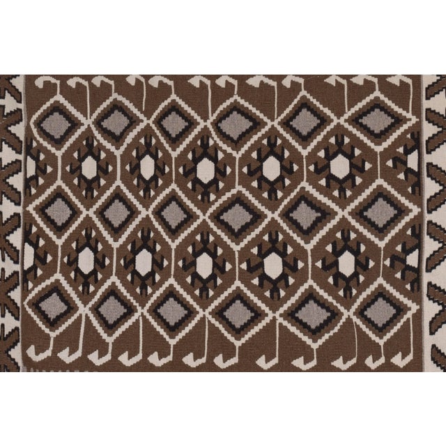 Vintage Turkish Kayseri Kilim Rug 3'10" X 4'7" For Sale In Philadelphia - Image 6 of 13