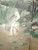 Vintage Silver Chinese Asian Six Panel Screen ~ Room Divider W Heron Birds For Sale - Image 13 of 18