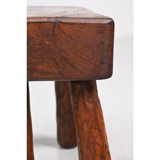 Spanish Handmade Stool in Wood | Chairish
