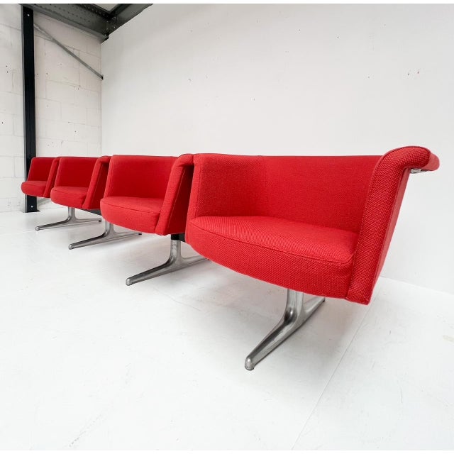 Red Modular Waiting Room Set from Artifort, 1980s, Set of 6 For Sale - Image 8 of 18
