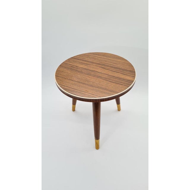 1970s Rockabilly Side Table in Laminated Wood, Germany, 1970s For Sale - Image 5 of 10