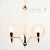 For your consideration an amazing sculptural three arm chandelier. Made in Italy circa 1950s. Opaline circle diffusers...
