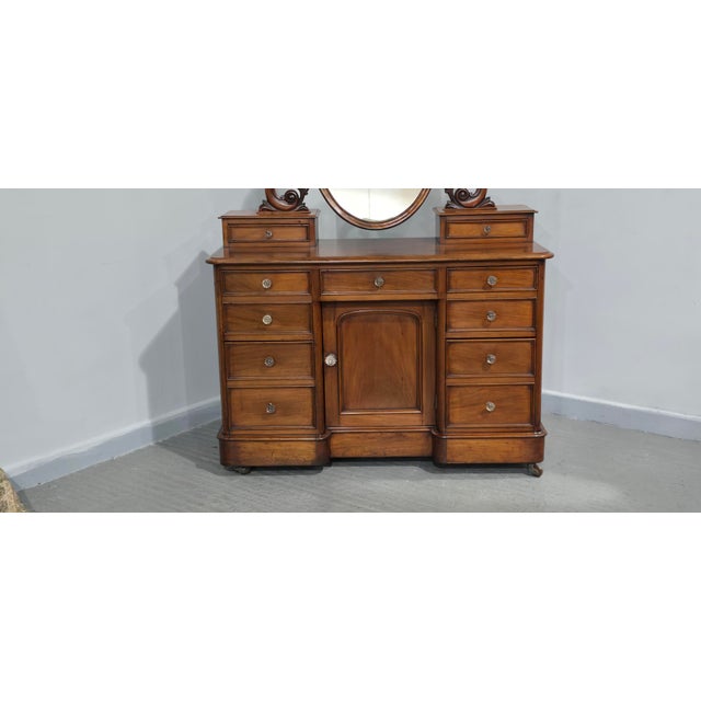 Victorian Mahogany Dressing Table, 1880 For Sale - Image 3 of 16