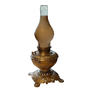 Rare Antique Bradley & Hubbard No. 95 Electrified Kerosene Lamp c.1892–1895 | Nickel Neoclassical
