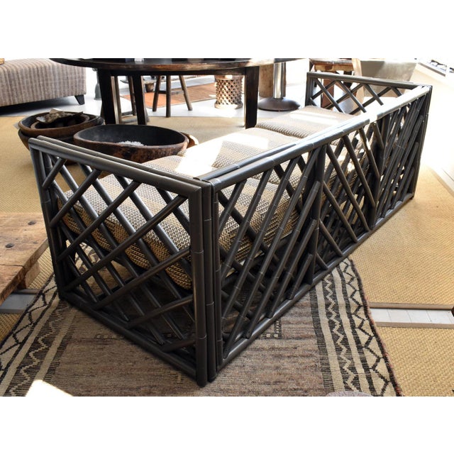 Vintage Bamboo Sofa For Sale - Image 4 of 8