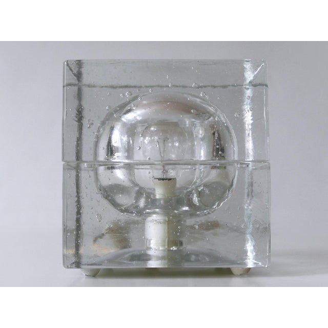 Glass Hand Blown Cubic Table Lamps by Müller & Zimmer, 1970s, Set of 2 For Sale - Image 7 of 18