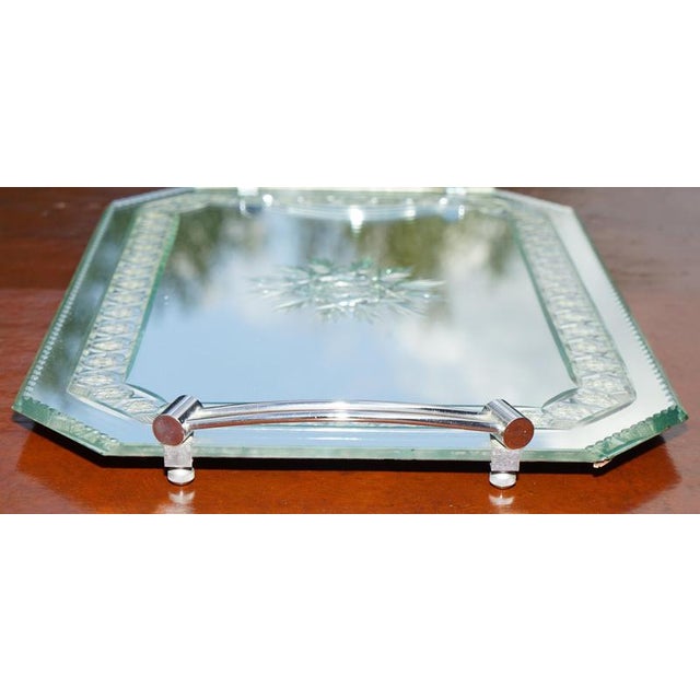 Italian Venetian Etched Glass Tray from Asprey & Co For Sale - Image 9 of 15