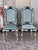 Pair of Early 20th Century Handpainted French Napoleon III Style Painted Side Chairs With New Velvet Upholstery For Sale - Image 4 of 11