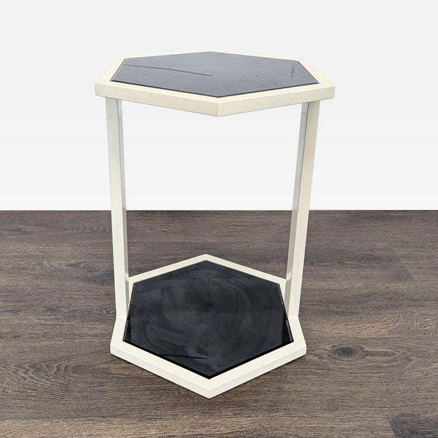 Modern Pair of Nate Berkus Hexagon Side Tables For Sale - Image 3 of 7