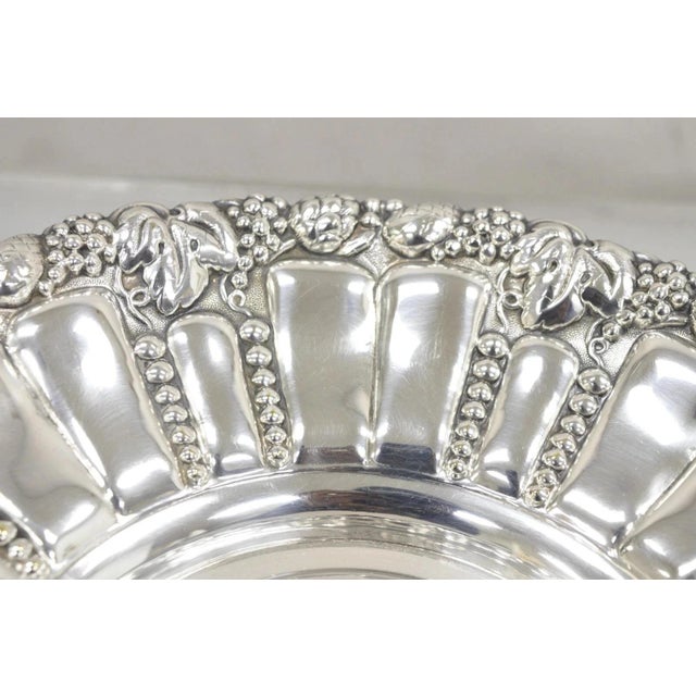 Early 20th Century William Adams Wa Spain Victorian Silver Plated Repousse Fruit Bowl Basket For Sale - Image 11 of 11