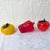 A vibrant set of three vintage hand-blown art glass vegetables in the style of Fratelli Toso or Alfredo Barbini, featuring...