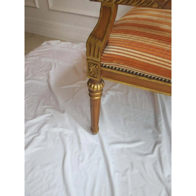 Vintage Gilded Accent Chair For Sale - Image 9 of 11