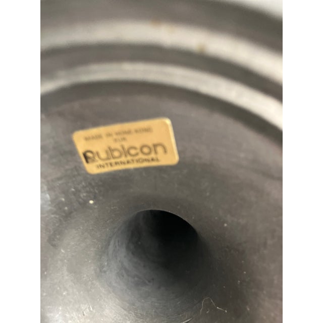 Late 20th Century Vintage Tall Pewter Candlestick With Copper Bands by Rubicon International For Sale - Image 5 of 14