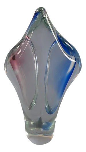 Sculptural Sommerso Murano Glass Vase by Archimede Seguso for Flavio Poli, 1960s
