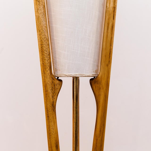 Modeline Restored 1960s Mid Century Modern Sculpted Trident Floor Lamp by Modeline For Sale - Image 4 of 14
