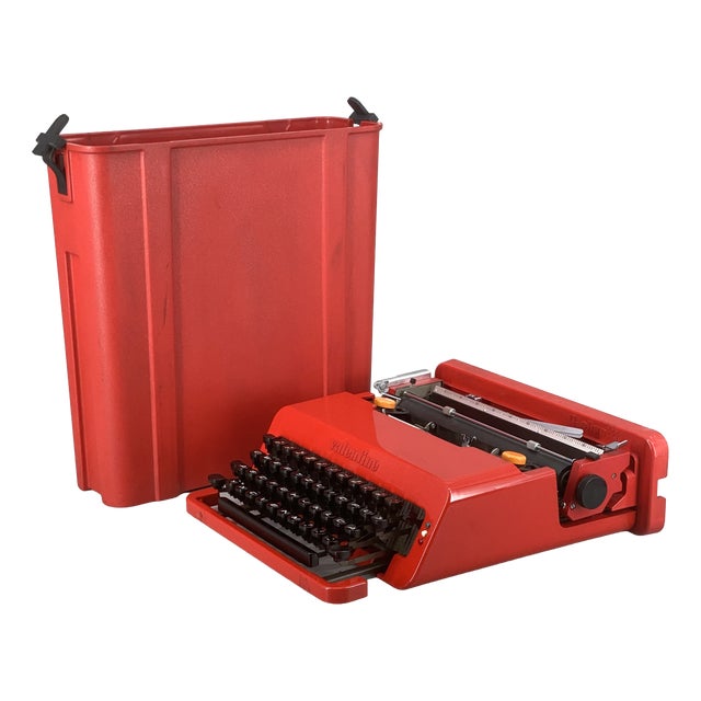 Red Valentine Typewriter by E. Sottsass and P. King for Olivetti, Italy, 1970s For Sale
