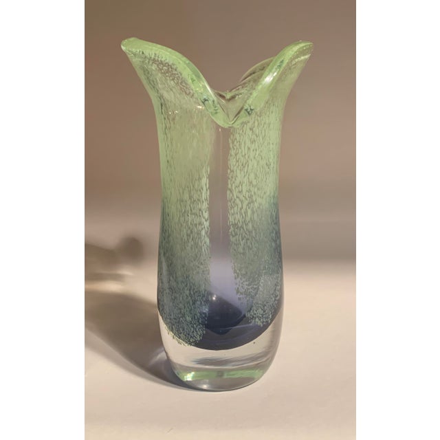 Vintage 1970s Murano Hand Blown Glass Tulip Vase Chairish