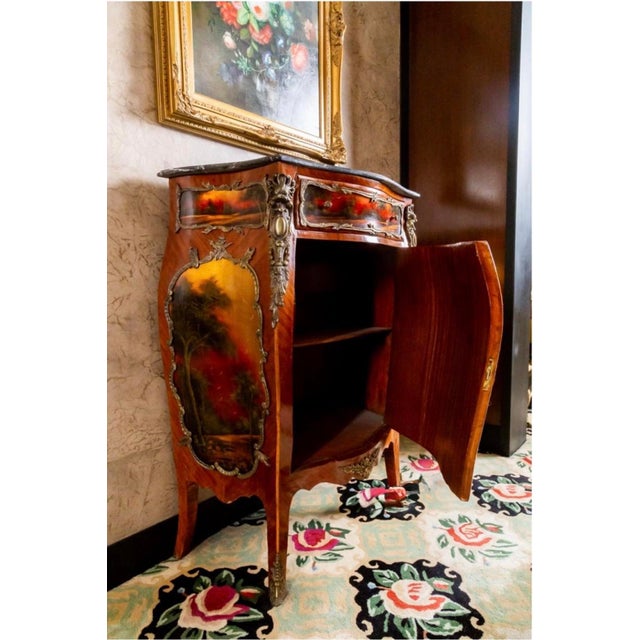 Early 20th Century French Vernis Martin–Style Hand-Painted Cabinet With Ormolu Mounts For Sale - Image 10 of 11