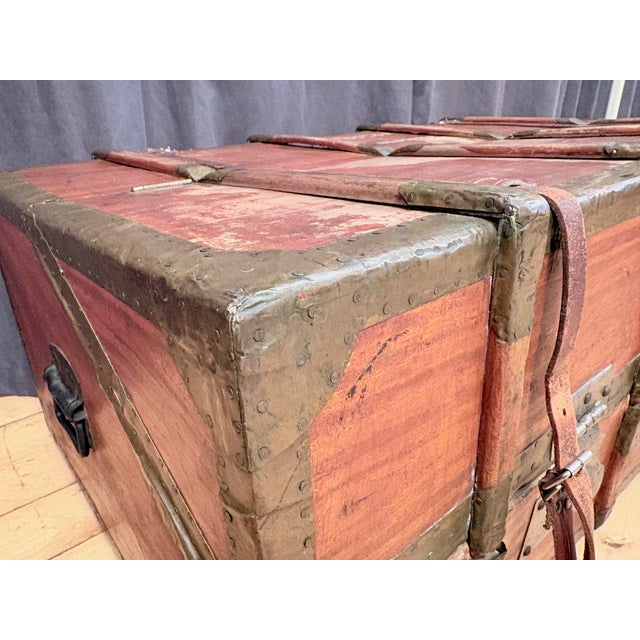 French Officers Cabin Trunk, 1850s For Sale - Image 9 of 18