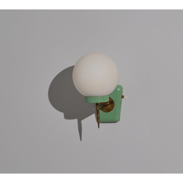 Metal Mid-Century Modern Italian Wall Sconce, 1950s For Sale - Image 7 of 8