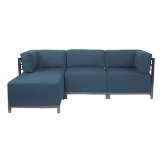 Axis 4pc Sectional Seascape Turquoise Titanium Frame For Sale