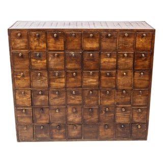 Vintage Apothecary or Hardware Drawer Chest With 48 Drawers, c.1940 For Sale