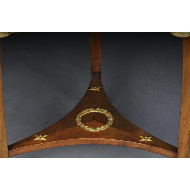 Empire Side Table in Gilt Bronze and Mahogany, Paris, France, 1890s For Sale - Image 5 of 18