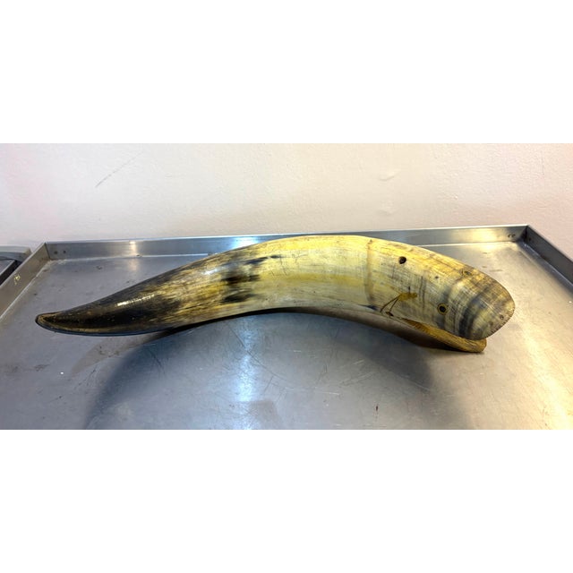 1970s Carved Horn Fish Sculpture For Sale - Image 5 of 5