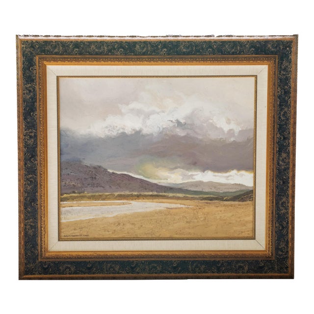 Mid 20th Century Hugues Claude Pissarro - Nuage Et Sable, Oil on Canvas For Sale