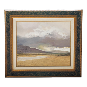 Mid 20th Century Hugues Claude Pissarro - Nuage Et Sable, Oil on Canvas