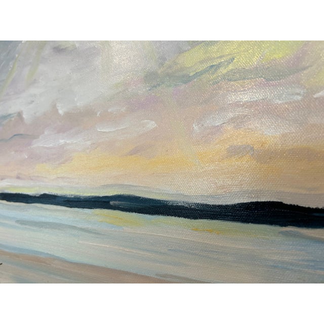 Large Original Oil on Canvas Moody Seascape by Stolz For Sale - Image 9 of 13