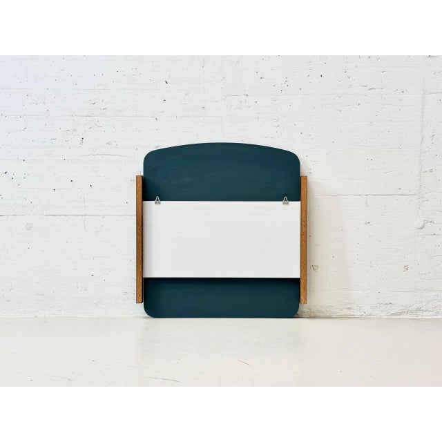 Minimalist Wall Mirror with Wooden Frame, 1970s For Sale - Image 9 of 12