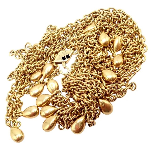 1970s 1970s Van Cleef & Arpels Yellow Gold Fringe Bracelet For Sale - Image 5 of 8