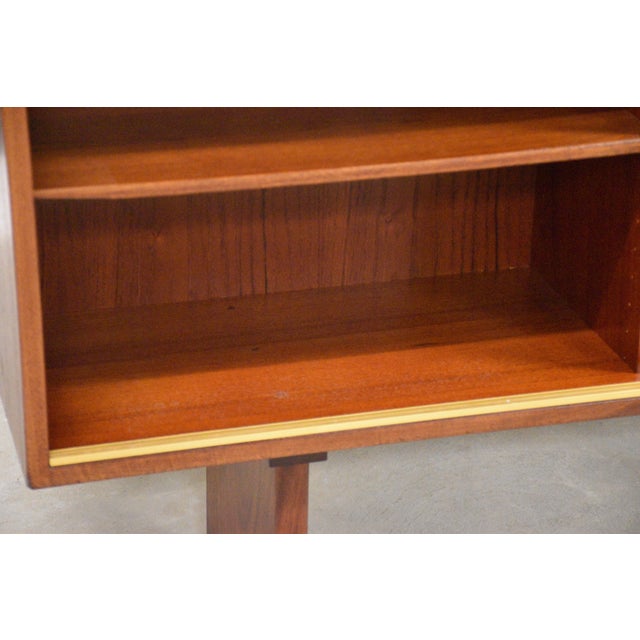 Brown Teak Mid Century Modern Bookcase For Sale - Image 8 of 8