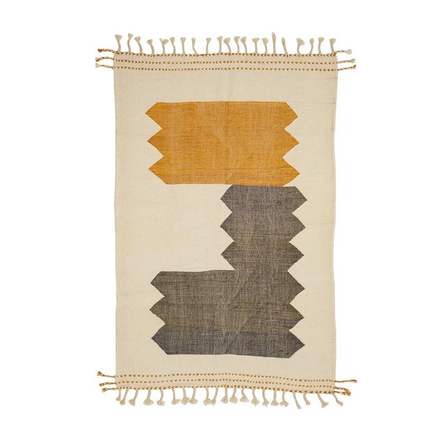Moroccan Flatweave Wool Rug by Azele Studio For Sale - Image 9 of 9