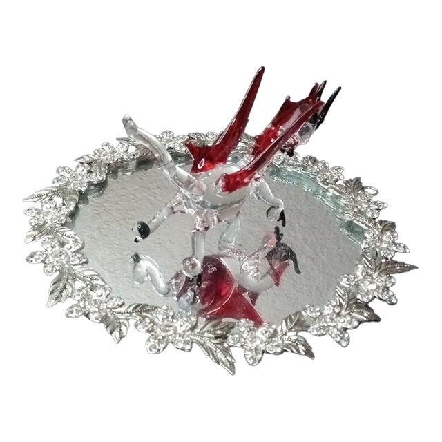 1980s Exquisite Signed Liuli Tittot Limited Edition Whimsical Unicorn Figurine For Sale