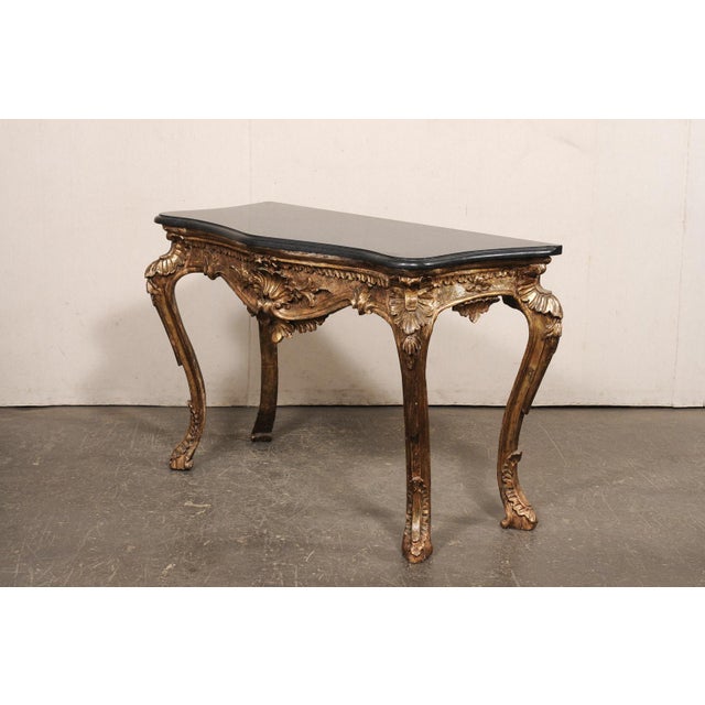 Italian Rococo Marble Top Console, 19th C. For Sale - Image 4 of 13