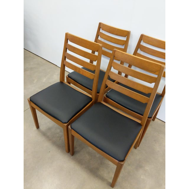 Wood Set of 4 Vintage Mid Century Modern Dining Chairs by Nathan For Sale - Image 7 of 9