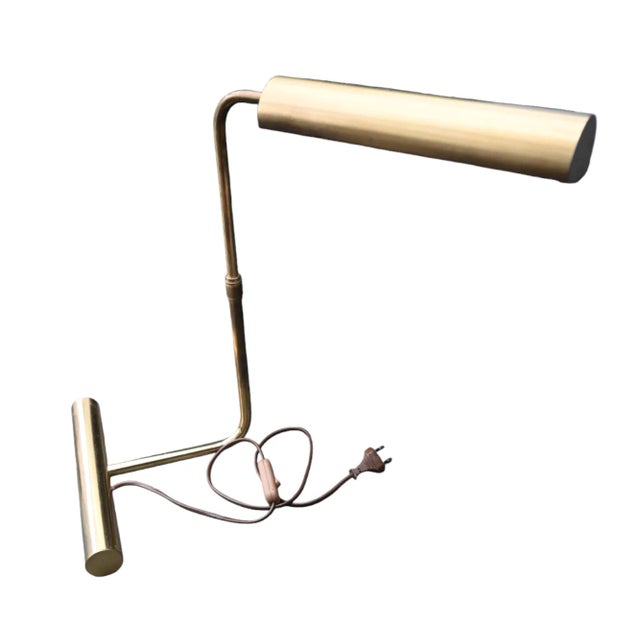 Gold Metal Desk Lamp by Christian Liaigre For Sale - Image 3 of 8