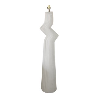 1980´s Post-Modern Plaster Zig Zag Floor Lamp by Ziggurat For Sale