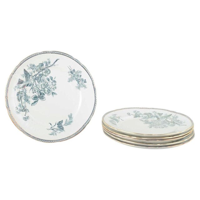 Wexiö Dinner Plates in Faience from Gustavsberg, 1890s, Set of 6 For Sale - Image 5 of 5