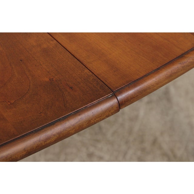 Wood Stickley Cherry Oval Dining Table W. 3 Leaves For Sale - Image 7 of 16