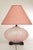 Hollywood Regency Pink Glass Table Lamp For Sale - Image 9 of 12