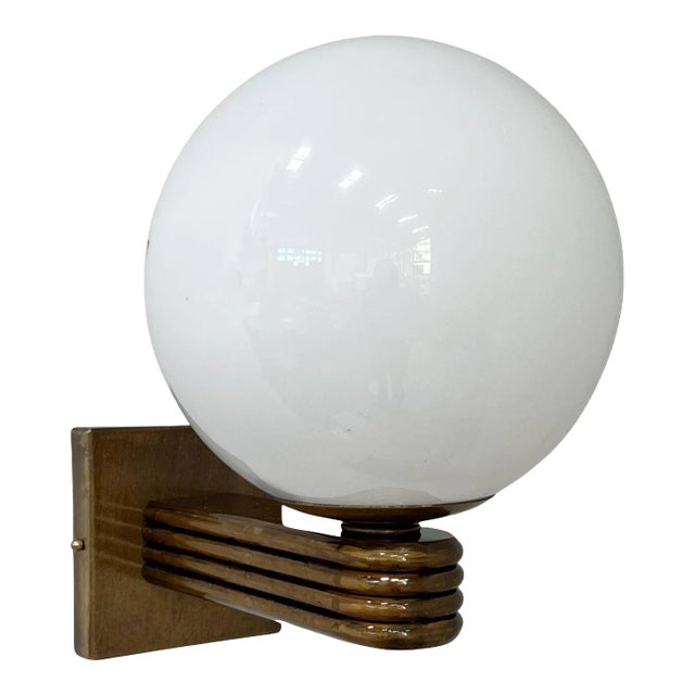 21st Century Bronzed and Glossy White Deco Sconce by Fabio Ltd For Sale